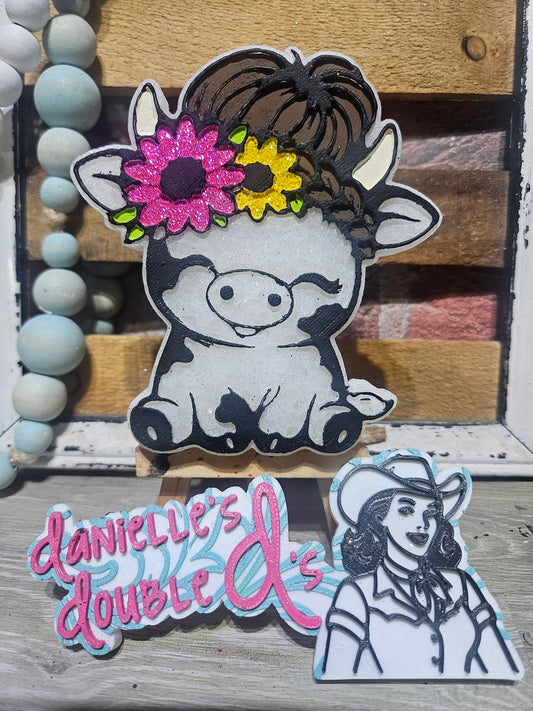 Messy Bun Cow Freshie Mold