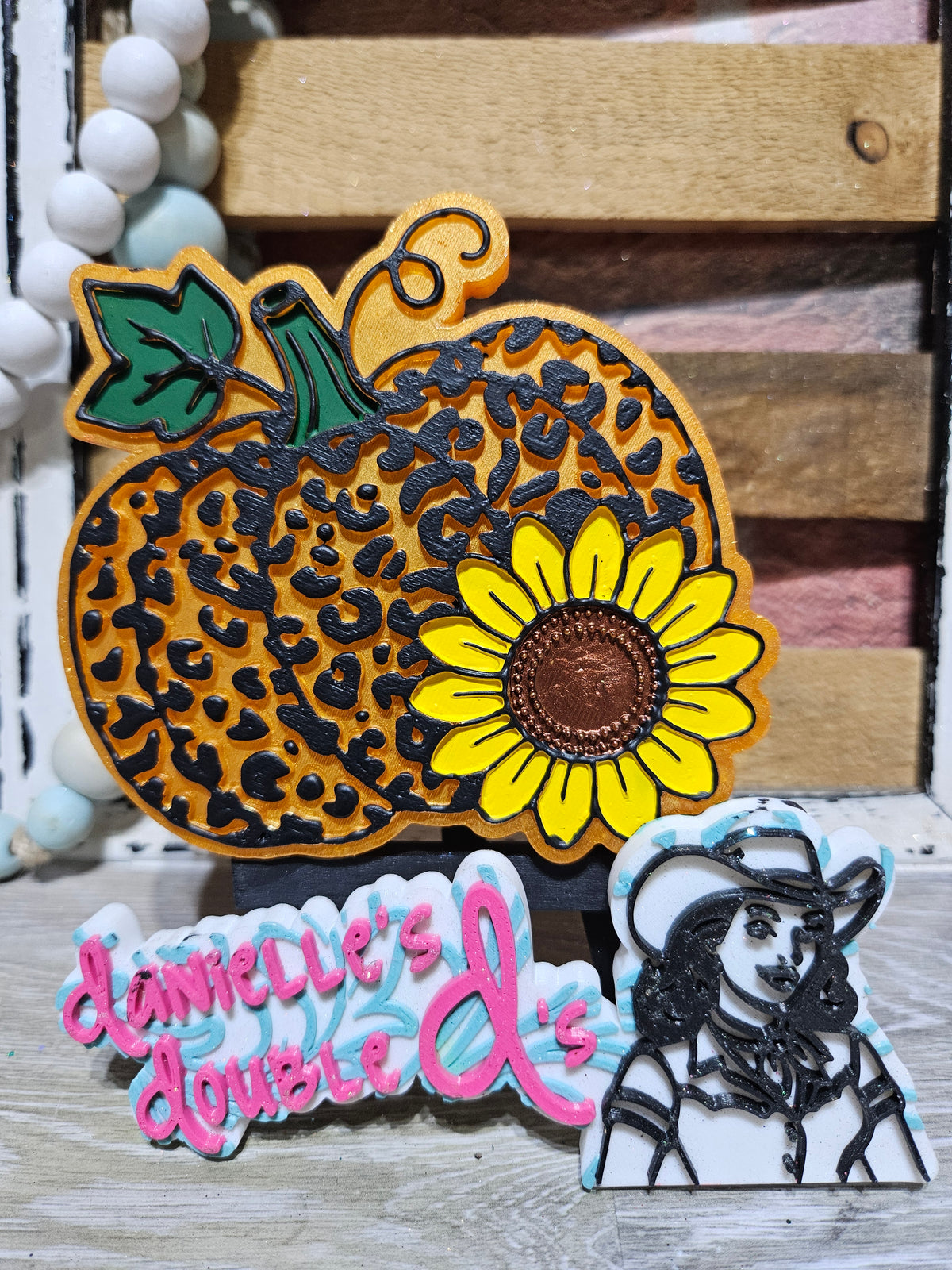 Cheetah Pumpkin with Sunflower Freshie Mold