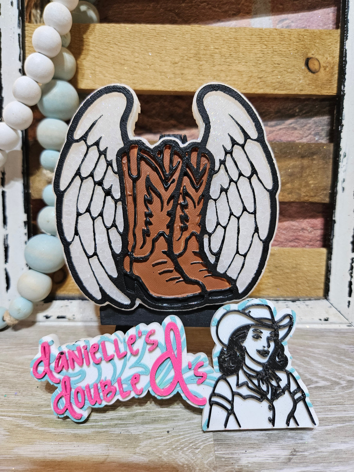 Cowboy Boots and Angel Wings Freshie Mold