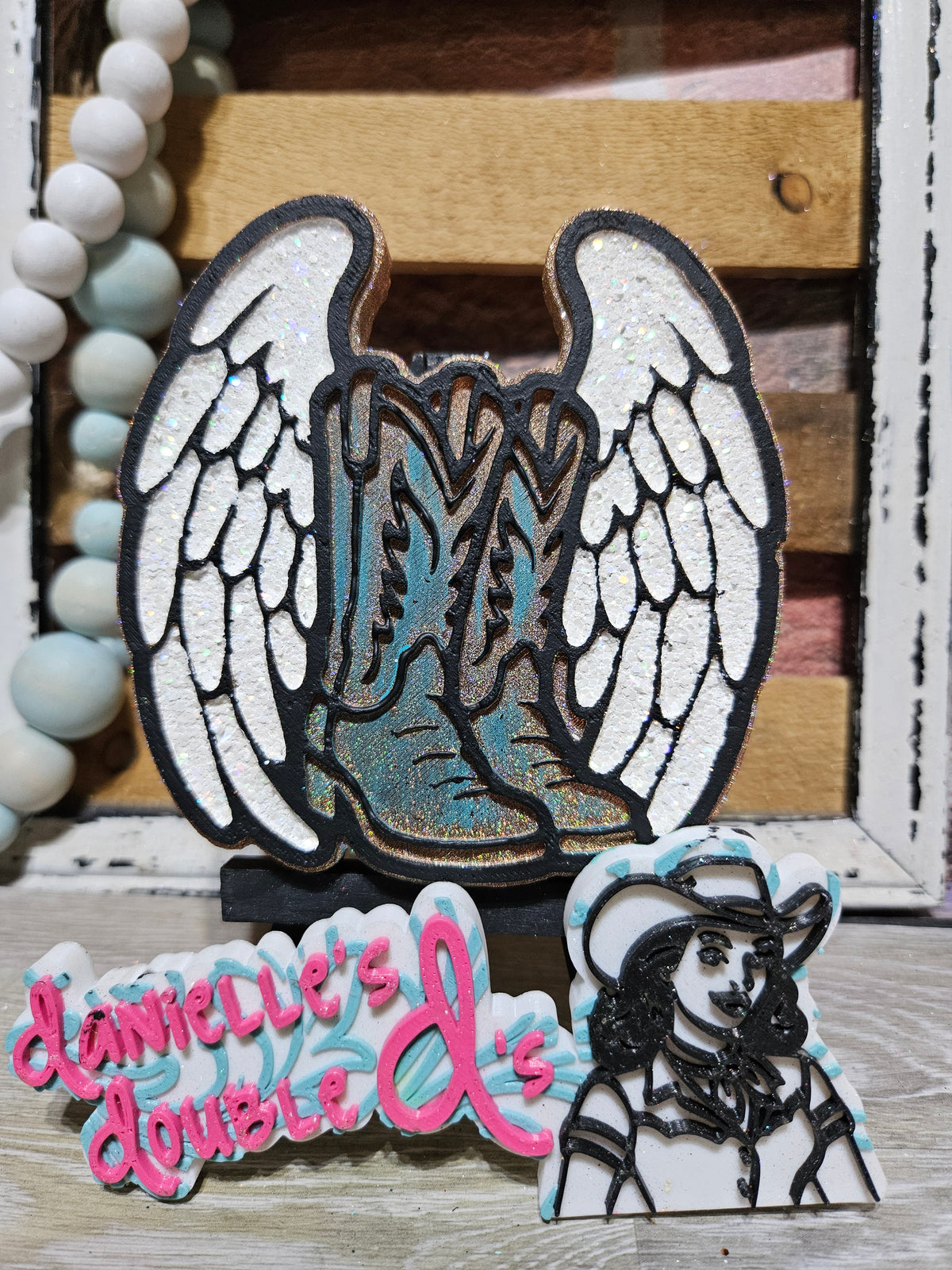 Cowboy Boots and Angel Wings Freshie Mold