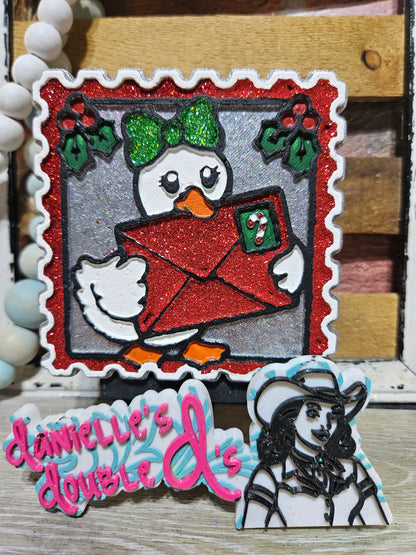 Christmas Mail Goose Stamp Freshie Mold