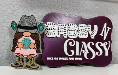 Cowgirl Concho Gnome Freshie Mold