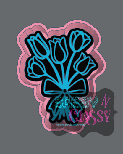 Tulips with Bow Freshie Mold