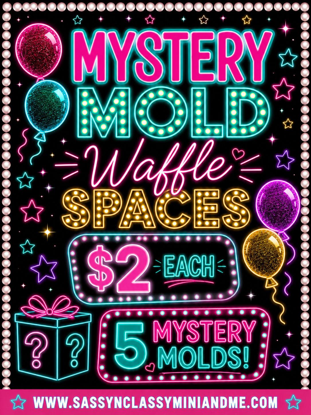 Birthday Mystery Mold Waffle Spaces