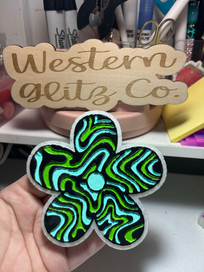 Groovy Flower Freshie Mold