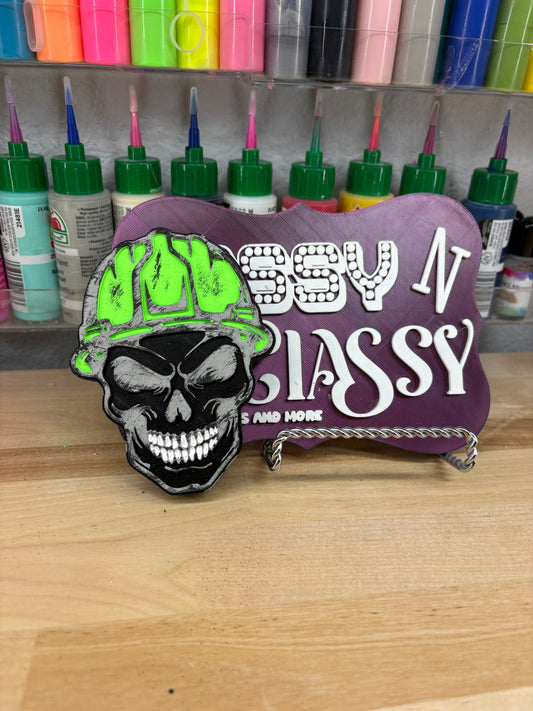 Hard Hat Skull Freshie Mold