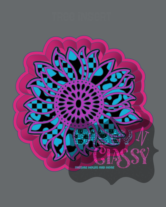 Patterned Concho Sunflower Freshie Mold