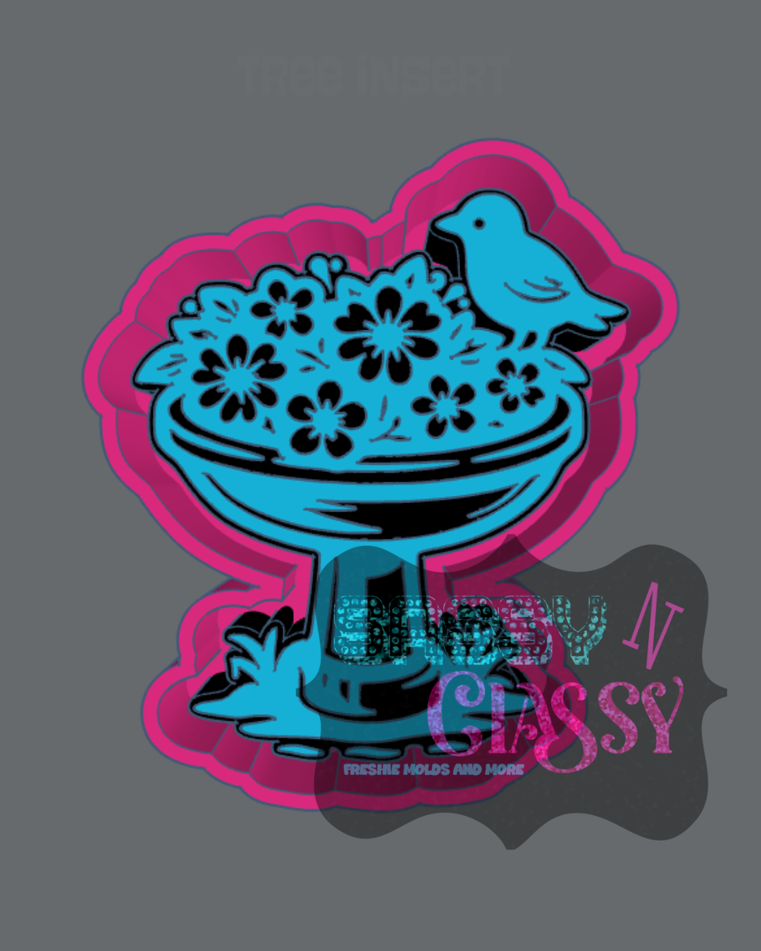 Floral Birdbath Freshie Mold