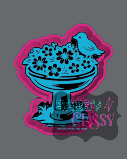 Floral Birdbath Freshie Mold