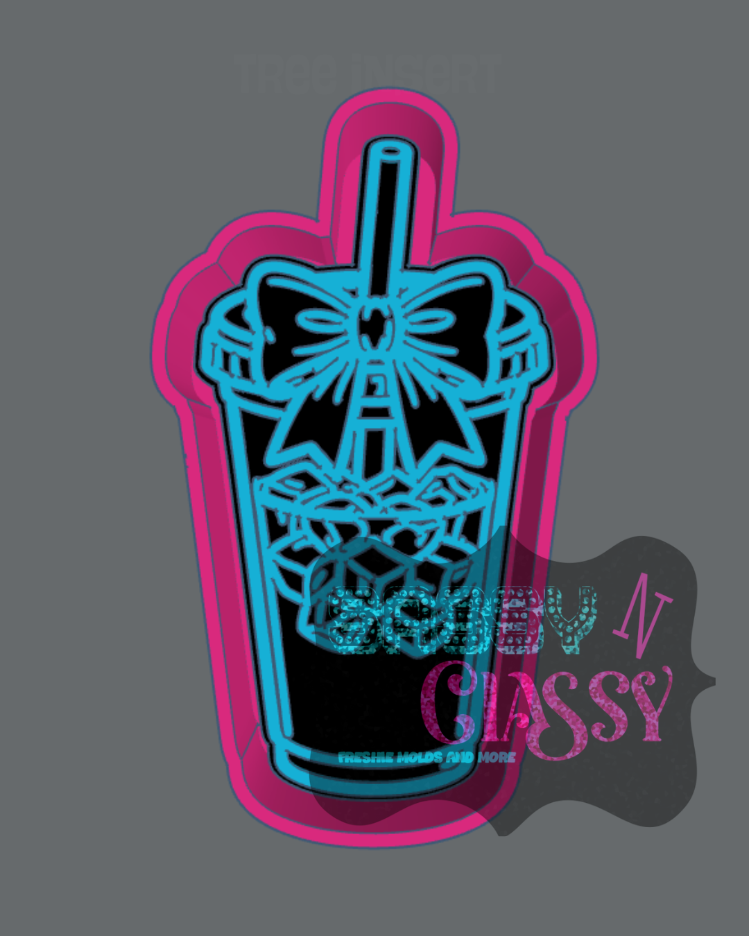 Iced Coffee with Bow Freshie Mold