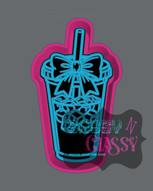 Iced Coffee with Bow Freshie Mold