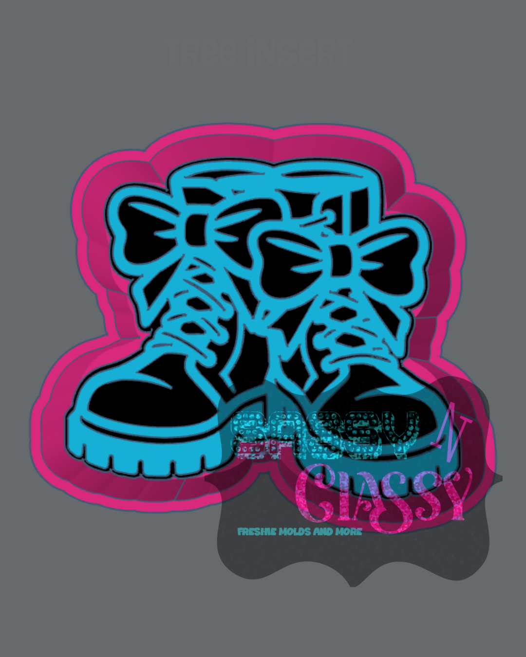 Combat Boots with Bows Freshie Mold