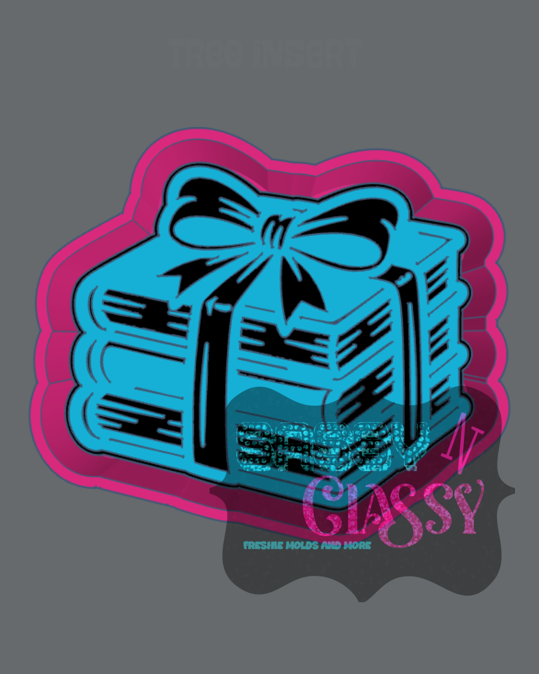 Book Stack with Bow Freshie Mold