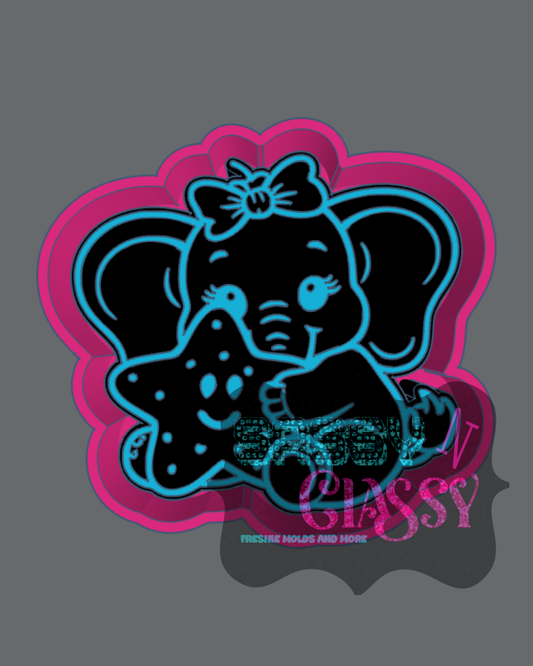 Elephant hugging Starfish Freshie Mold
