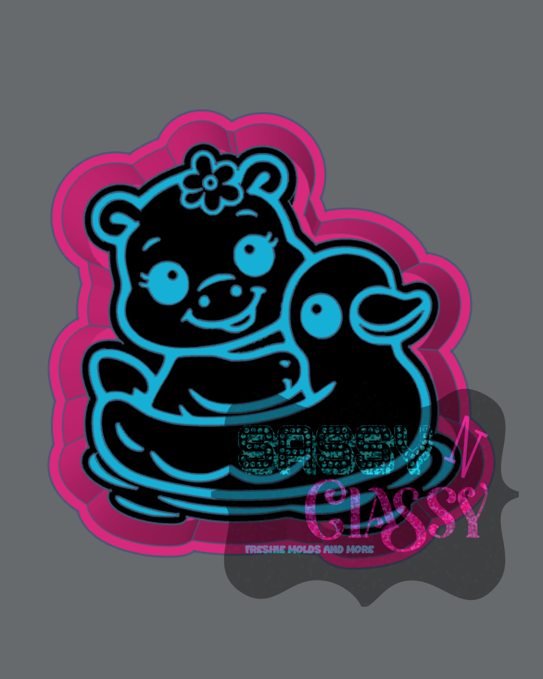 Hippo on Float Freshie Mold