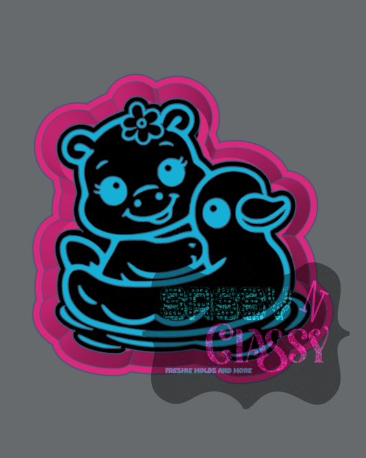 Hippo on Float Freshie Mold
