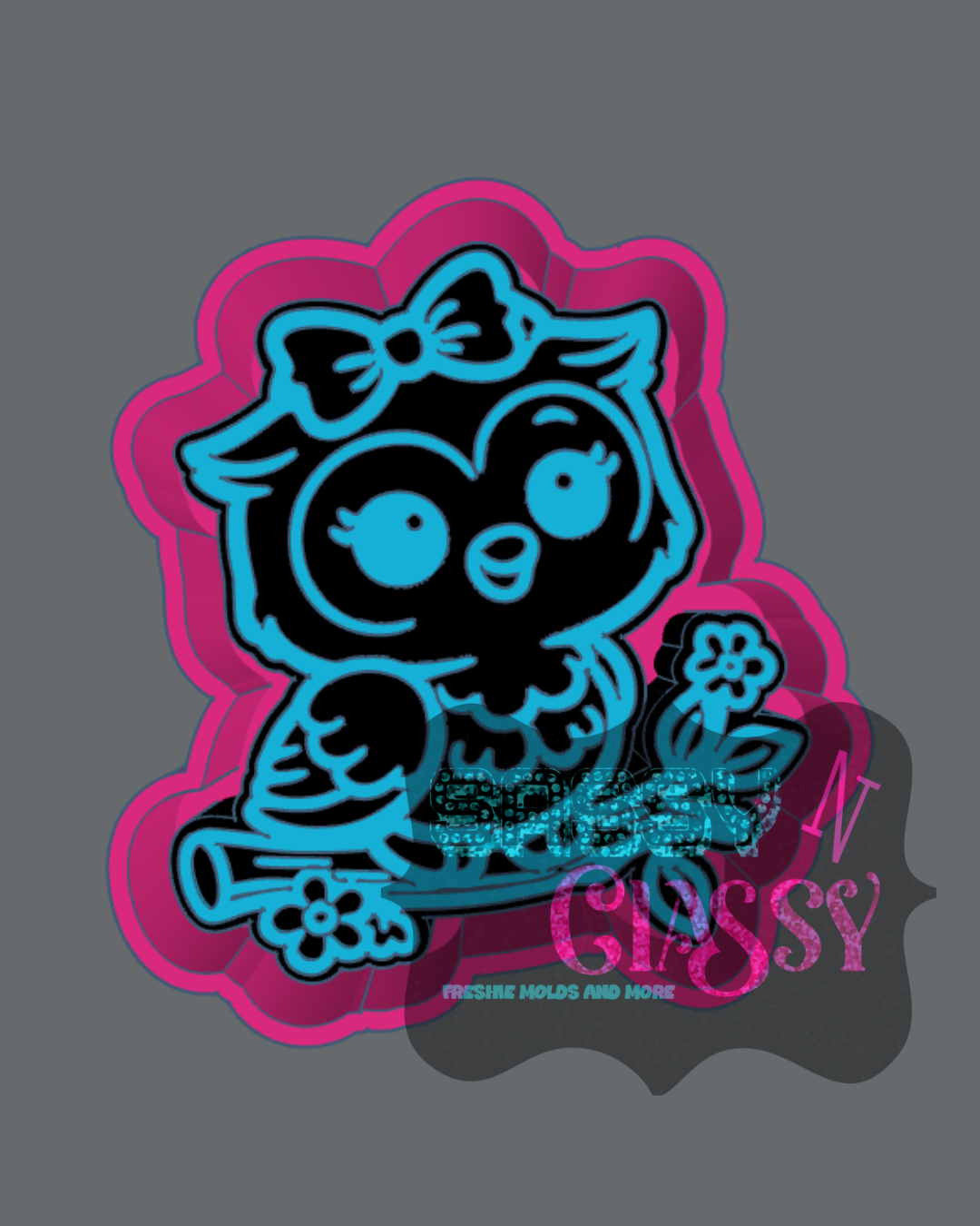 Girlie Owl Freshie Mold