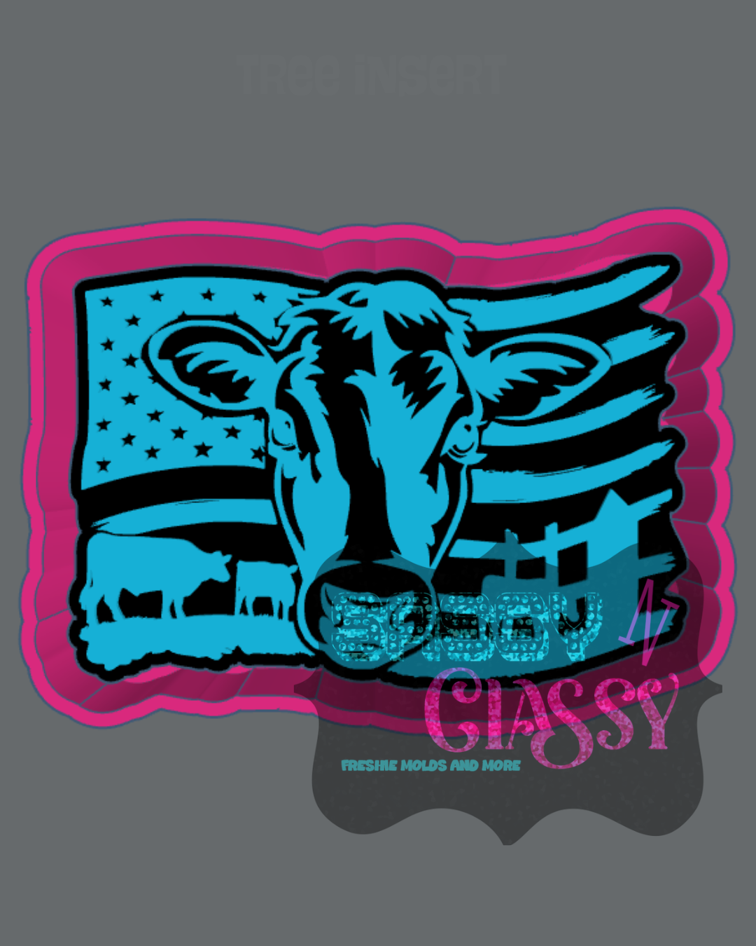 Cow Flag Freshie Mold