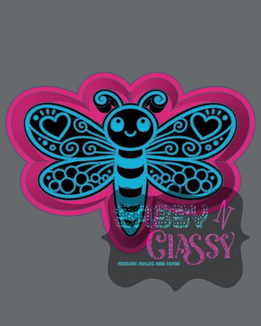 Doodle Dragonfly Freshie Mold