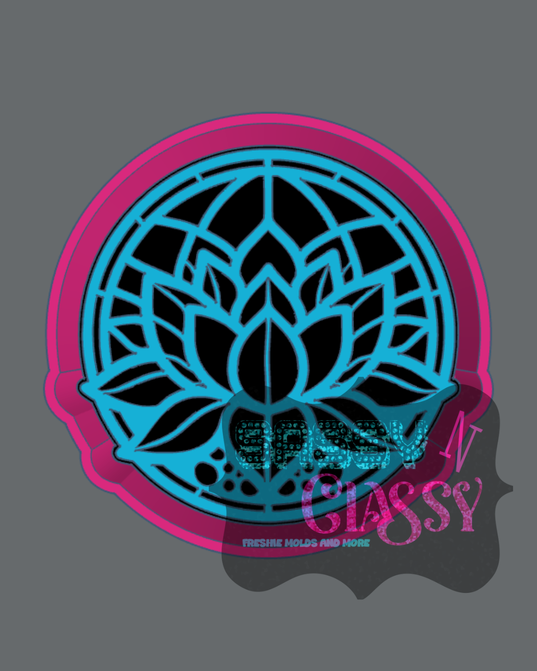 Stained Glass Lotus Flower Freshie Mold