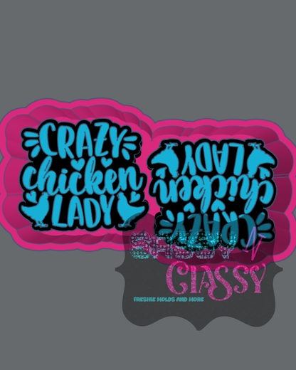 Crazy Chicken Lady Vent Freshie Mold
