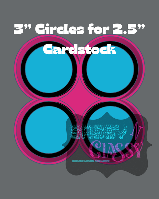 Cardstock Rounds 3" Freshie Mold