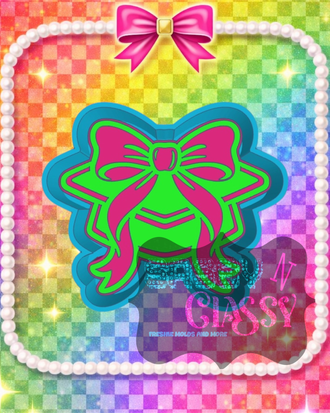 Grad Cap with Bow Freshie Mold