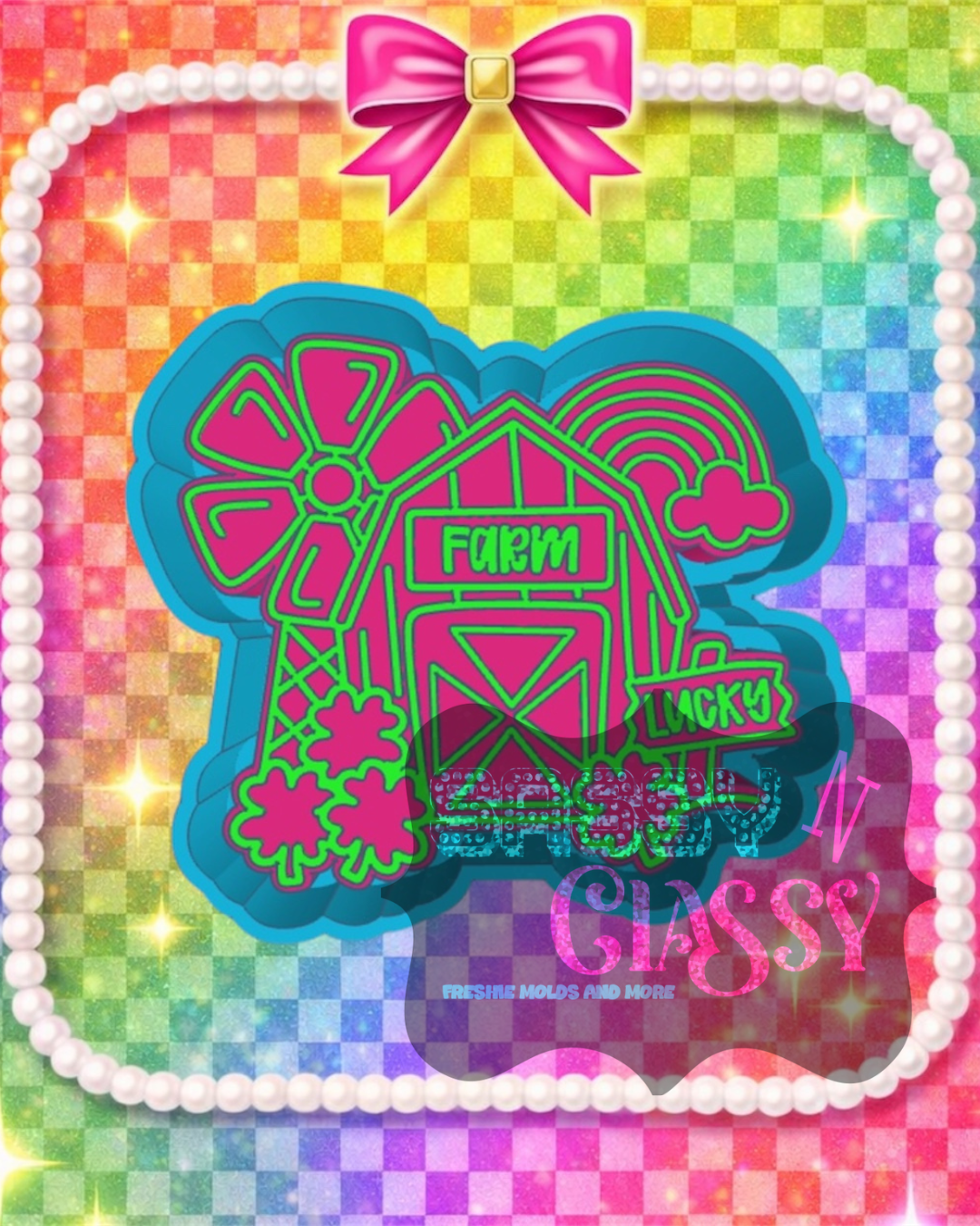 Cute St Patty's Farm Freshie Mold