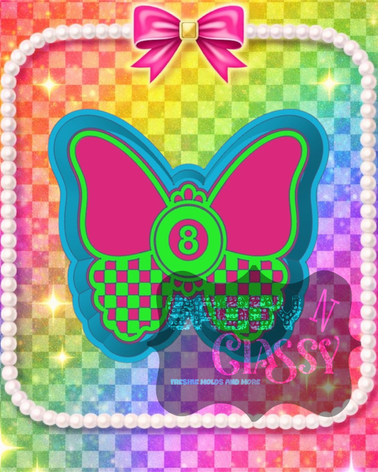 Checkered 8 Ball Freshie Mold