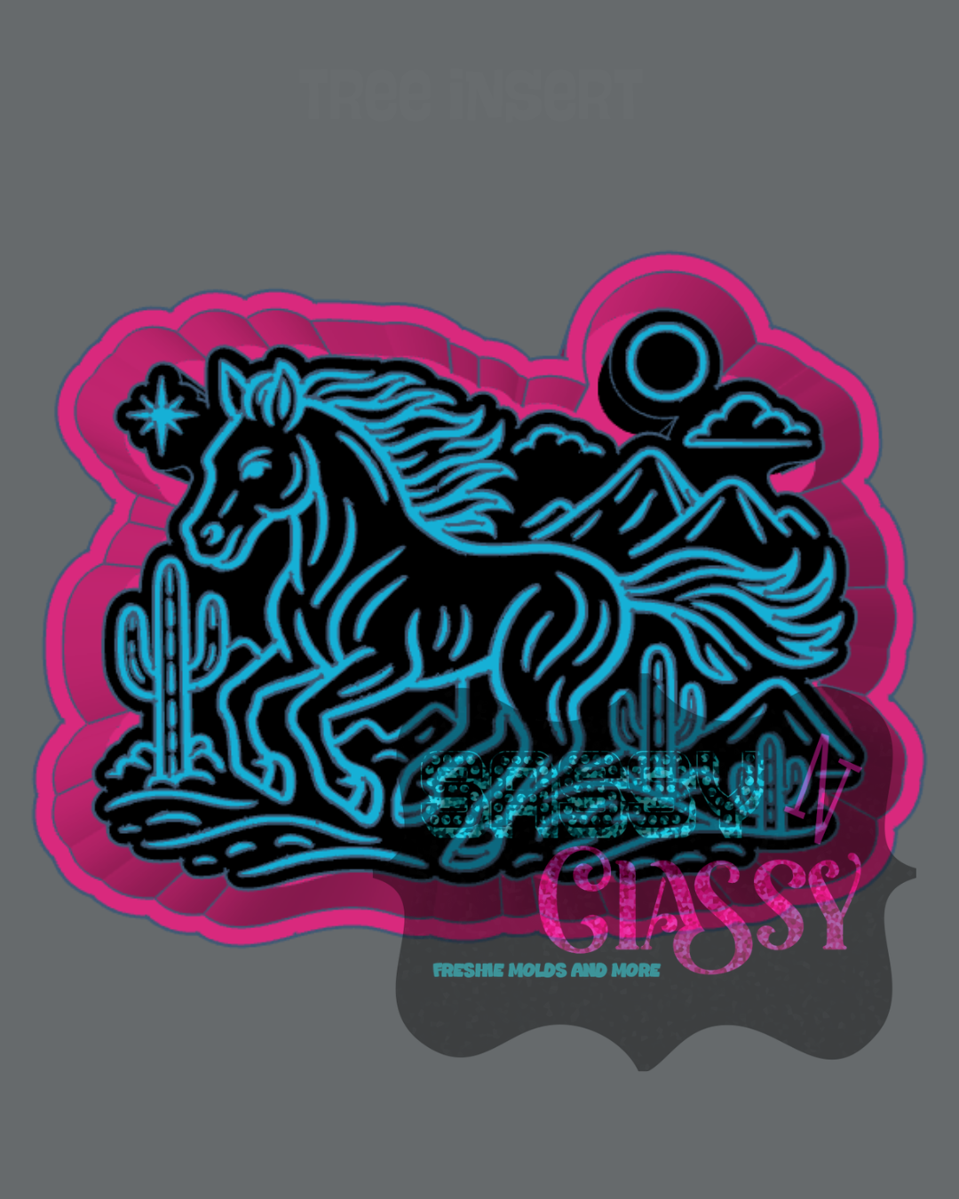 Horse Desert Scene Freshie Mold