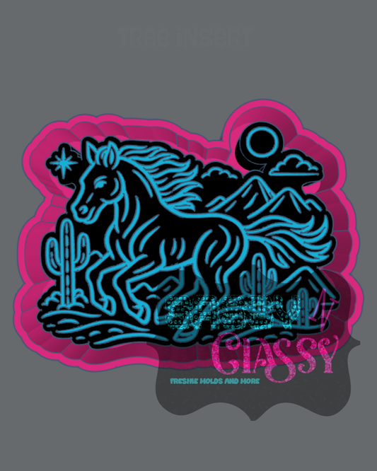 Horse Desert Scene Freshie Mold