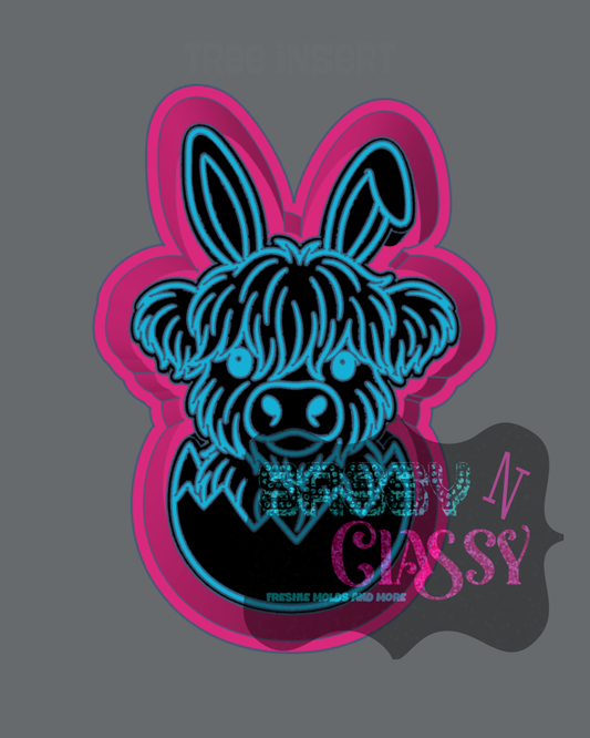 Highland Bunny in Egg Freshie Mold