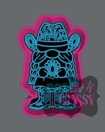 Cowgirl Concho Gnome Freshie Mold