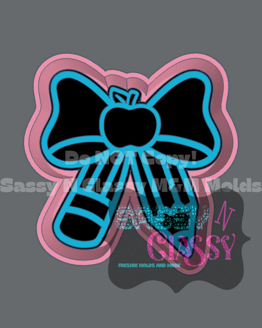 School Bow Freshie Mold