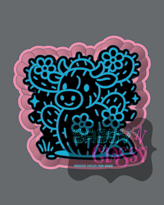 Cactus Cow Freshie Mold