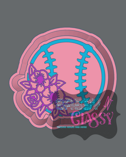 Baseball with Flowers STL ***digital file, not a mold***