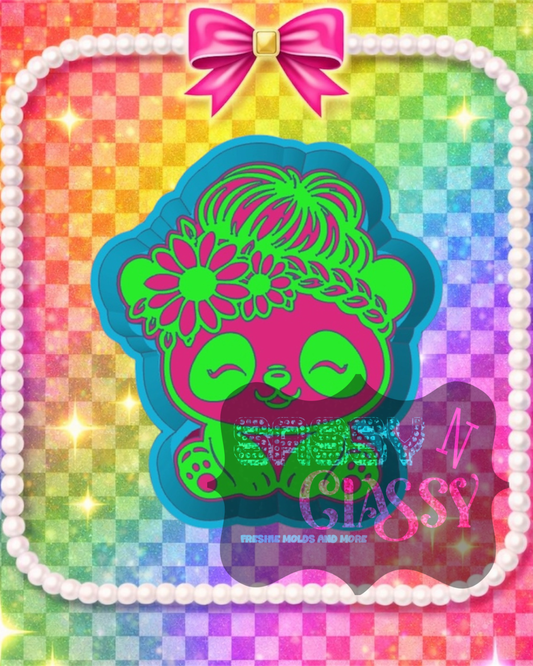 Messy Bun Panda Freshie Mold