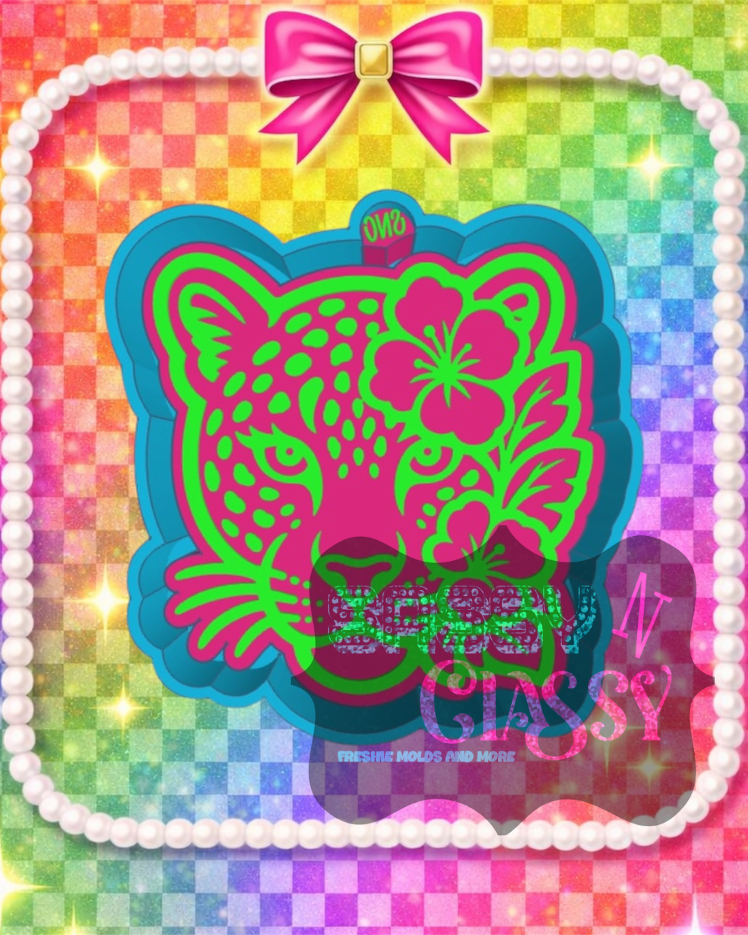 Floral Leopard Freshie Mold