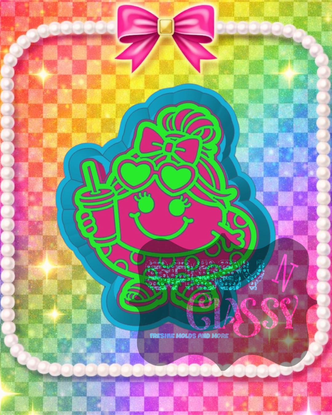Little Miss Pool Float Freshie Mold