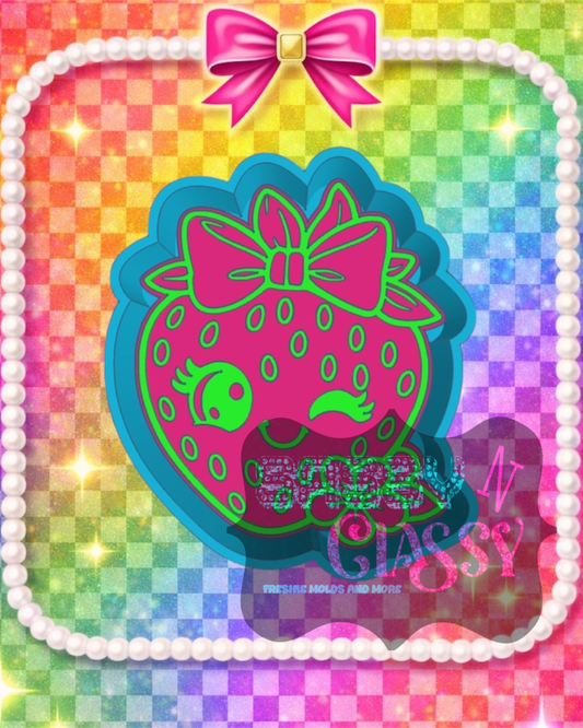 Cute Strawberry Freshie Mold