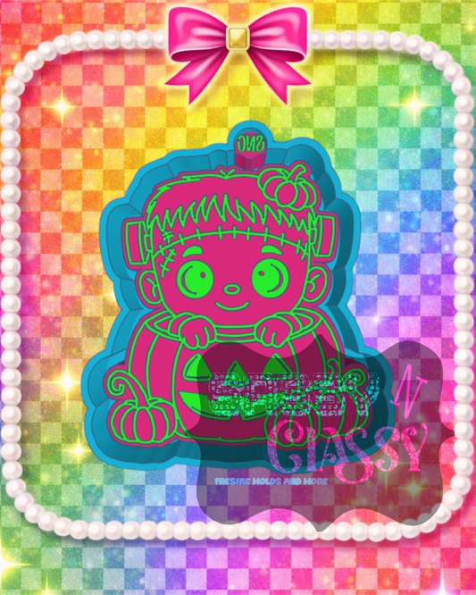 Frankie Pumpkin Freshie Mold