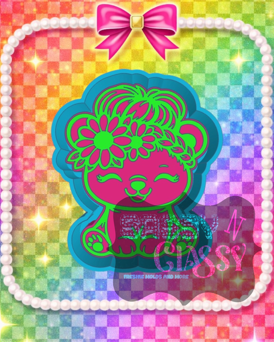 Messy Bun Bear Freshie Mold