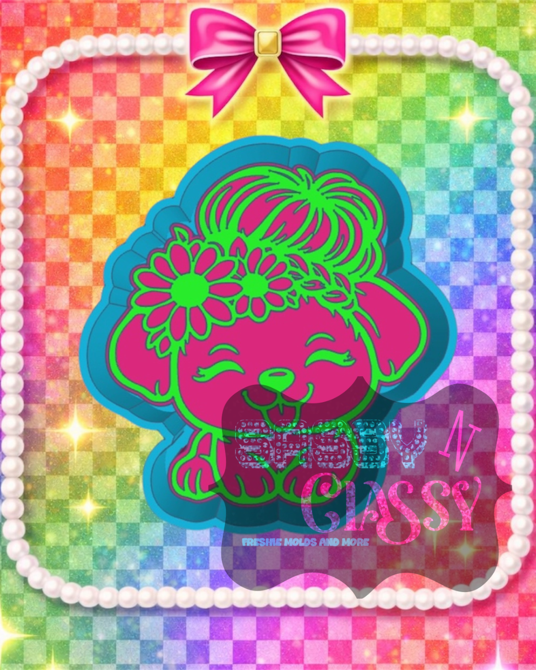 Messy Bun Puppy Freshie Mold