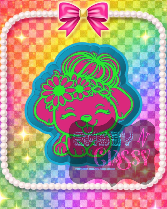 Messy Bun Puppy Freshie Mold