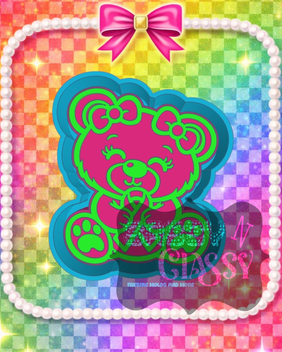 Awareness Ribbon Bear Freshie Mold