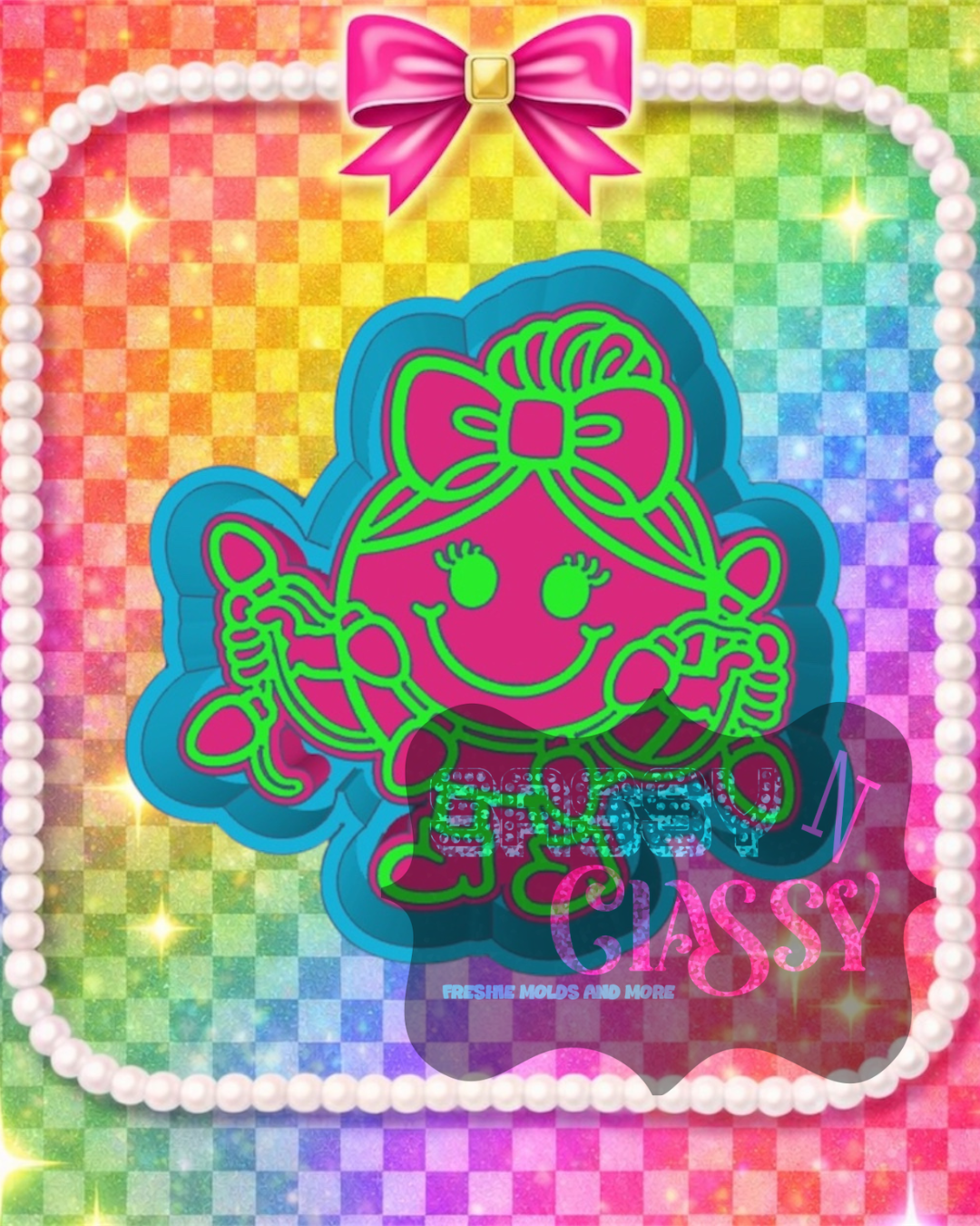 Little Miss Christmas Lights Freshie Mold