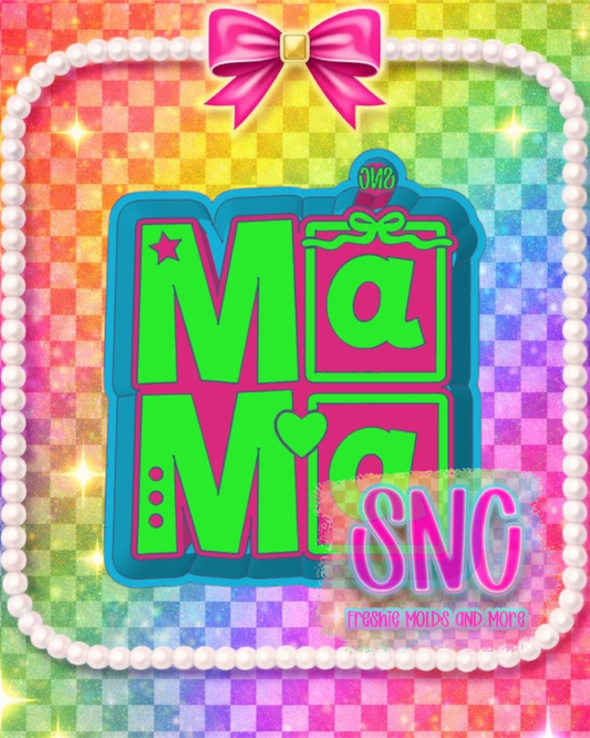 Stacked Mama with Bow Freshie Mold
