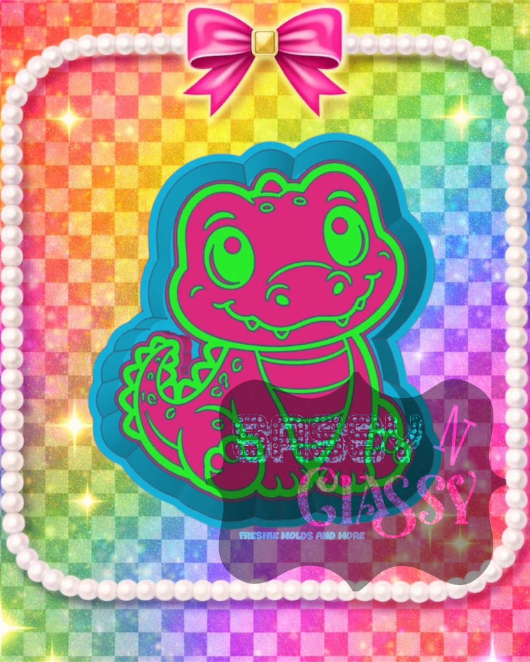 Cute Gator Freshie Mold