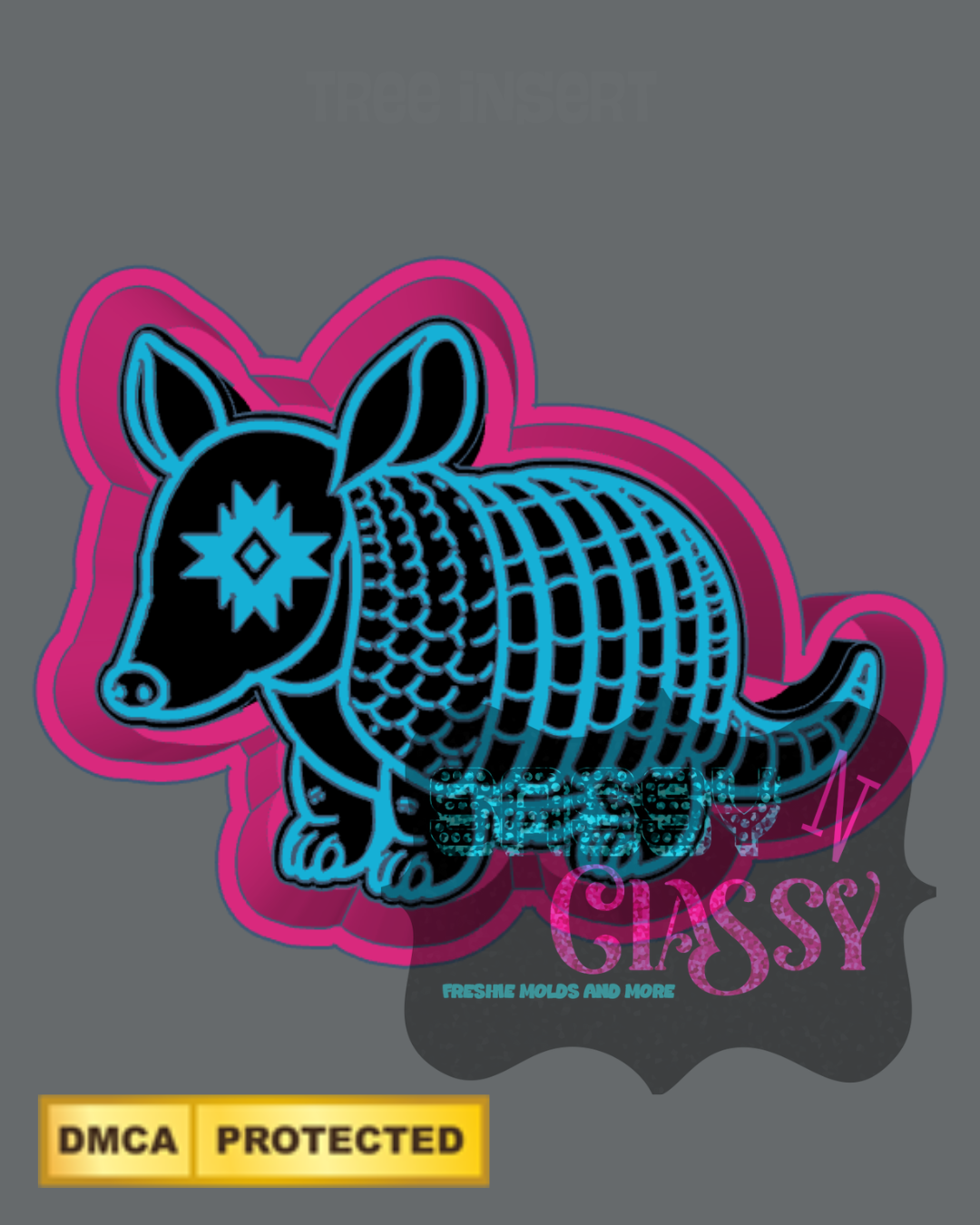 Armadillo with Detail Freshie Mold
