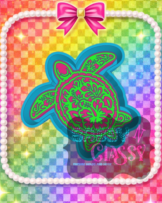 Hibiscus Sea Turtle Freshie Mold